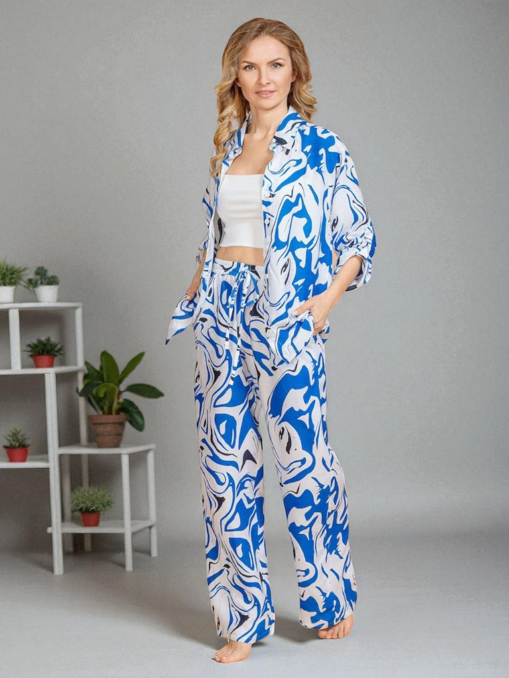 Брючный костюм (вискоза) №25-466-5 (Лето 2025)