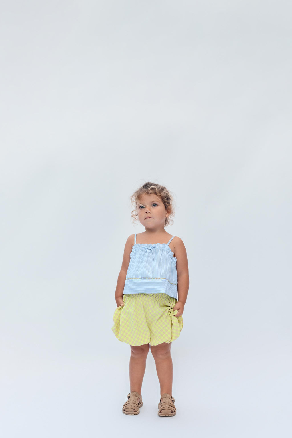 2-14 A?OS/ SHORT BOMBACHO CUADRO VICHY LIMITED EDITION / Amarillo - Zara фото 7