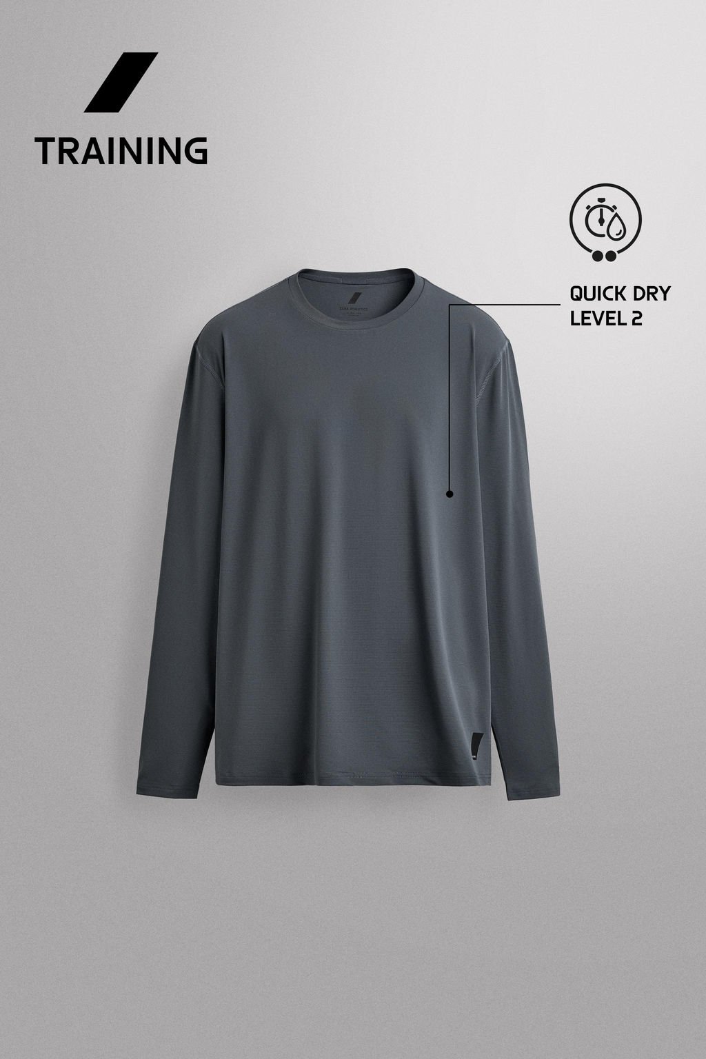 CAMISETA T?CNICA B?SICA  MANGA LARGA / Azul / Acero - Zara фото 9