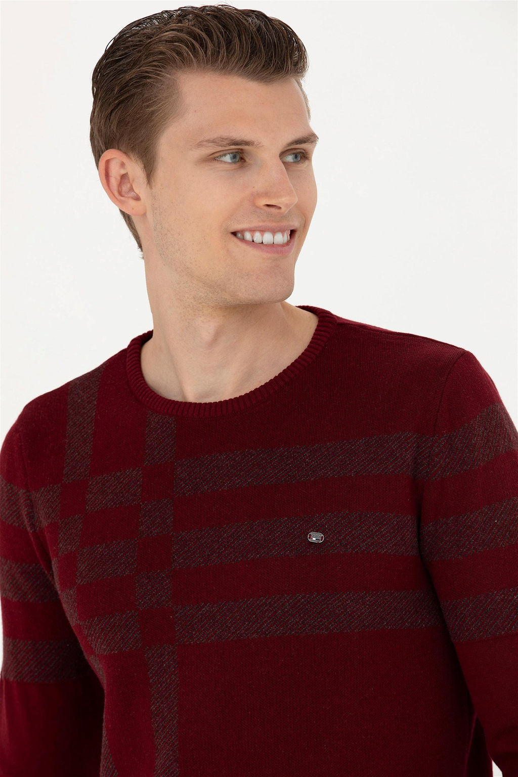 Мужской бордово-красный свитер - U.s. polo assn фото 9