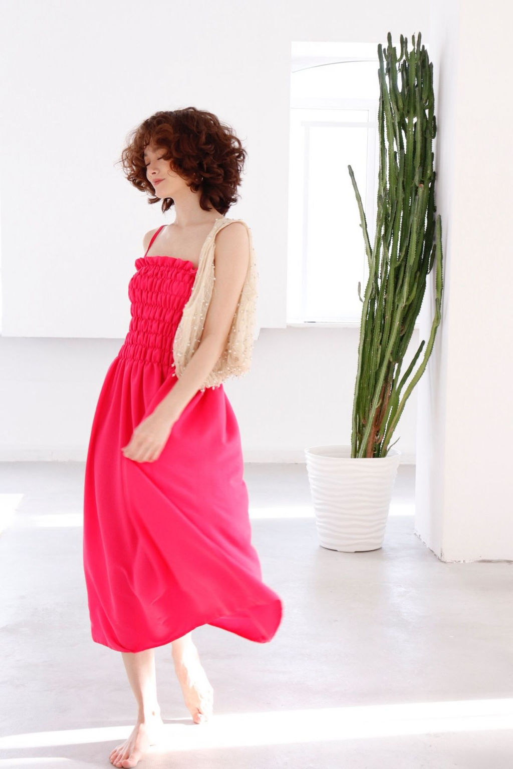 Сарафан-бандо розовый - Martichelli фото 11