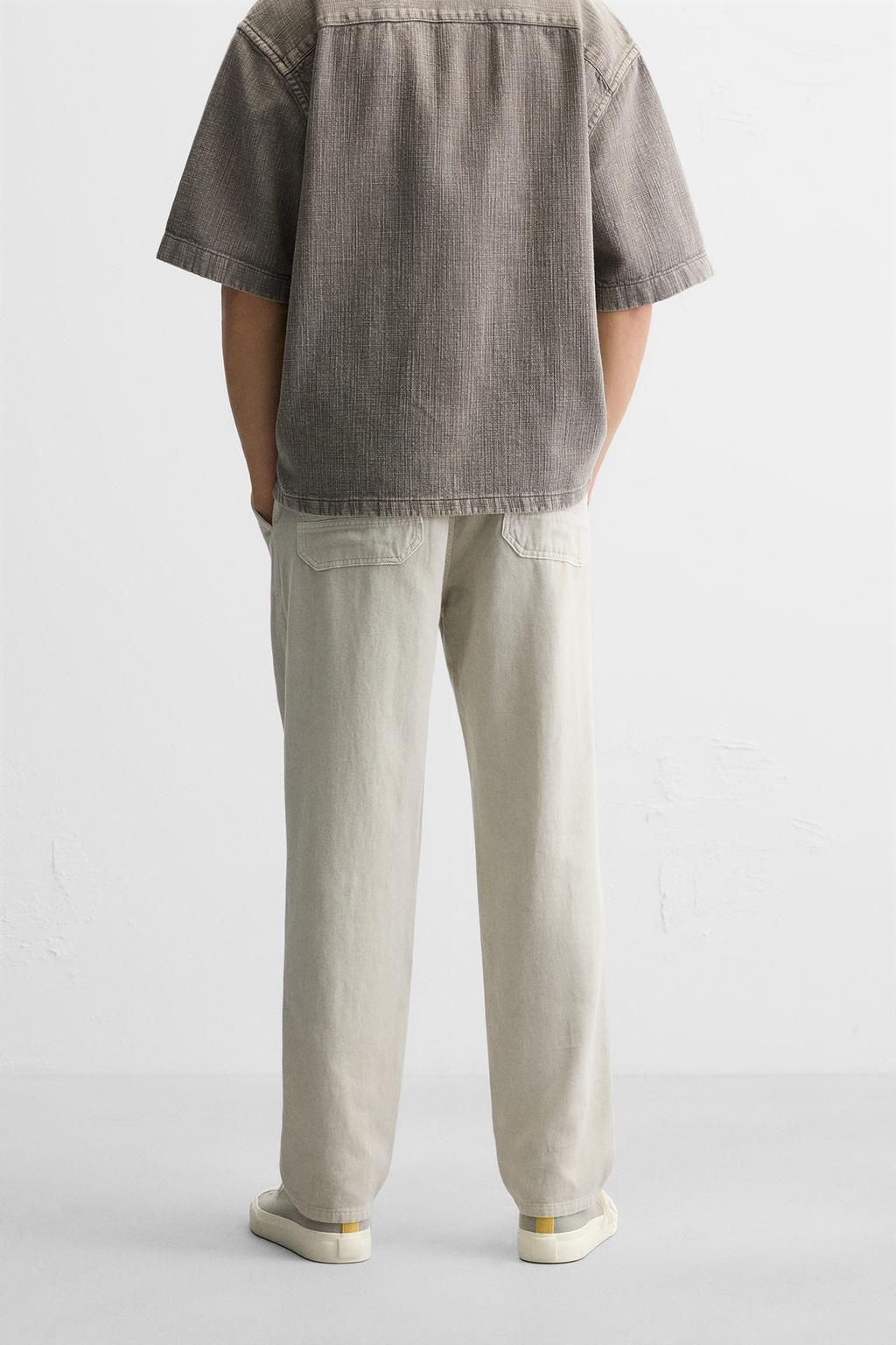 COTTON - LINEN TROUSERS - Zara фото 30