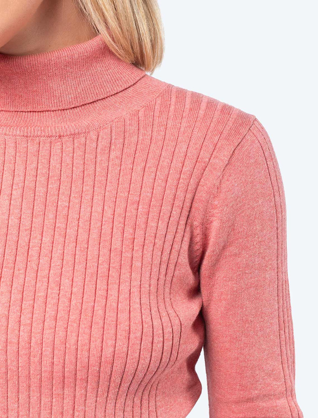 VILATTE / Свитер их хлопка с нейлоном с декоративными элементами вязки фото 4