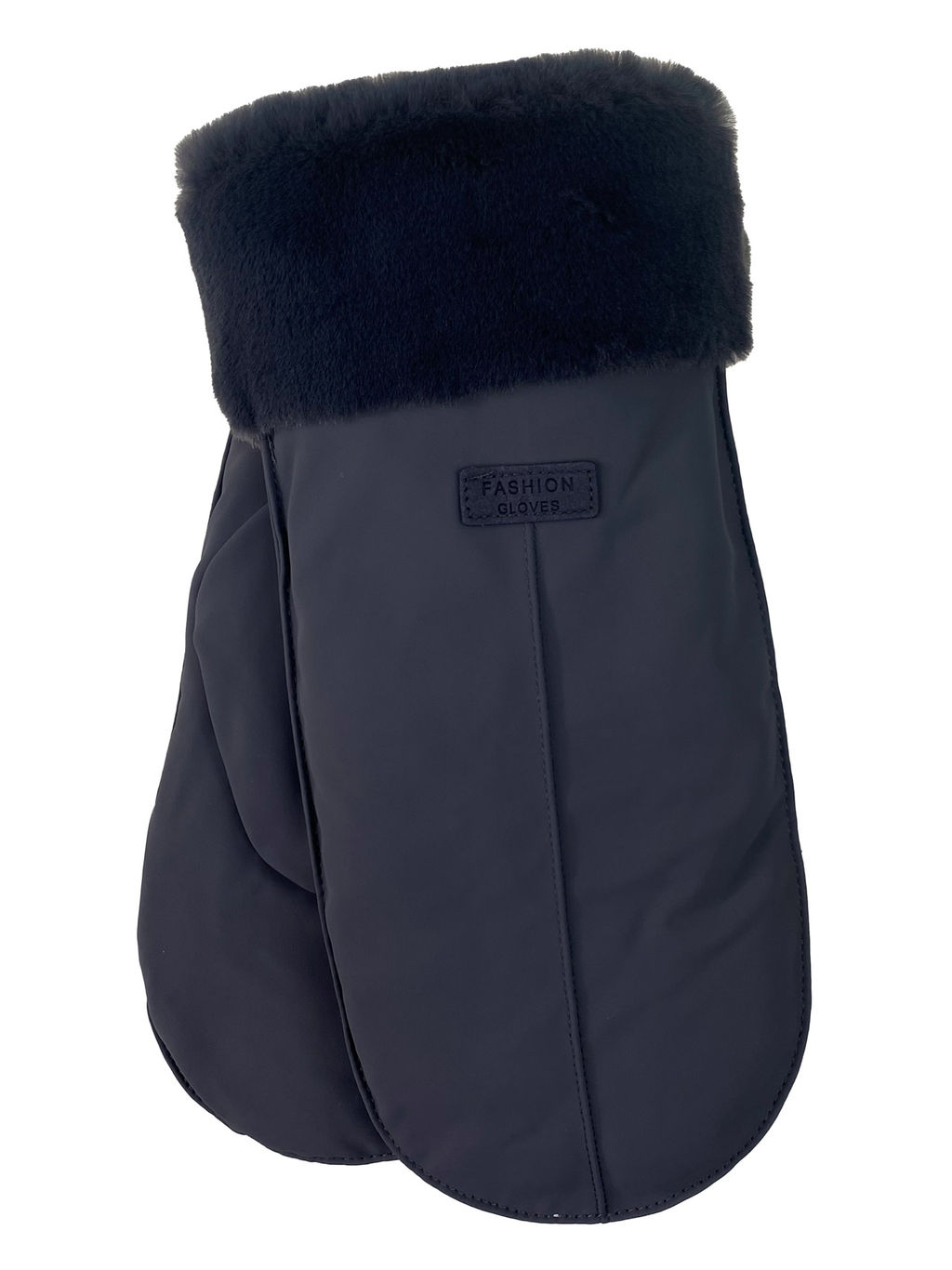 Зимние женские варежки с подкладом из искусственного меха, цвет шоколад - Greta фото 29
