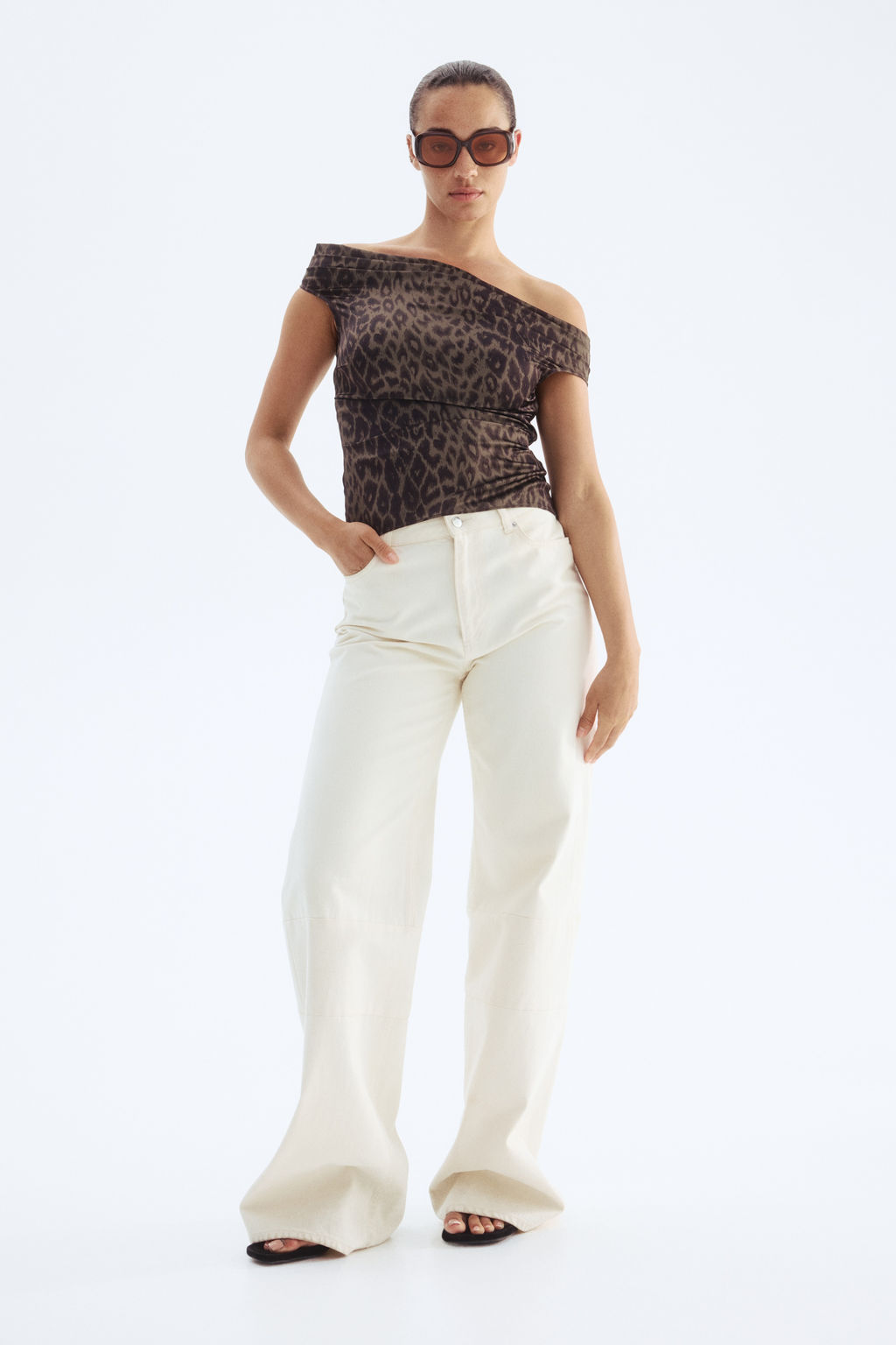 Top off-the-shoulder drapeado - H&m фото 6