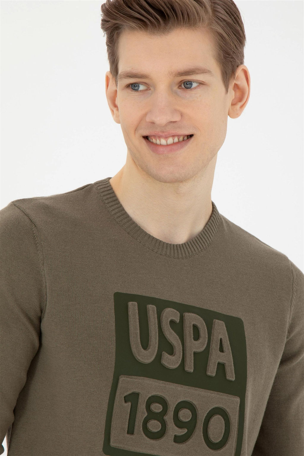 U. S. Polo Assn / Мужской свитер цвета хаки - U.s. polo assn фото 2