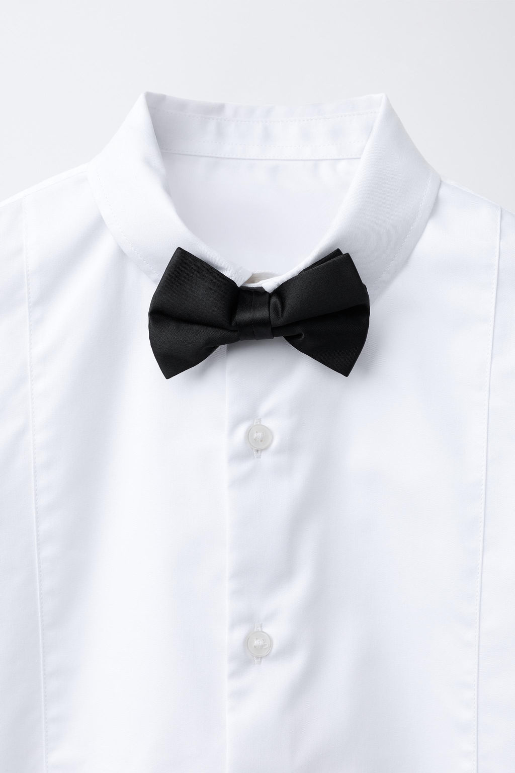 DETACHABLE SATIN BOW TIE SHIRT - Zara фото 4
