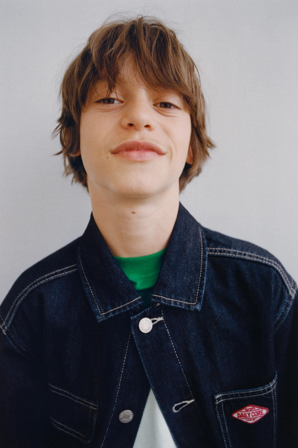 DENIM JACKET WITH LABEL