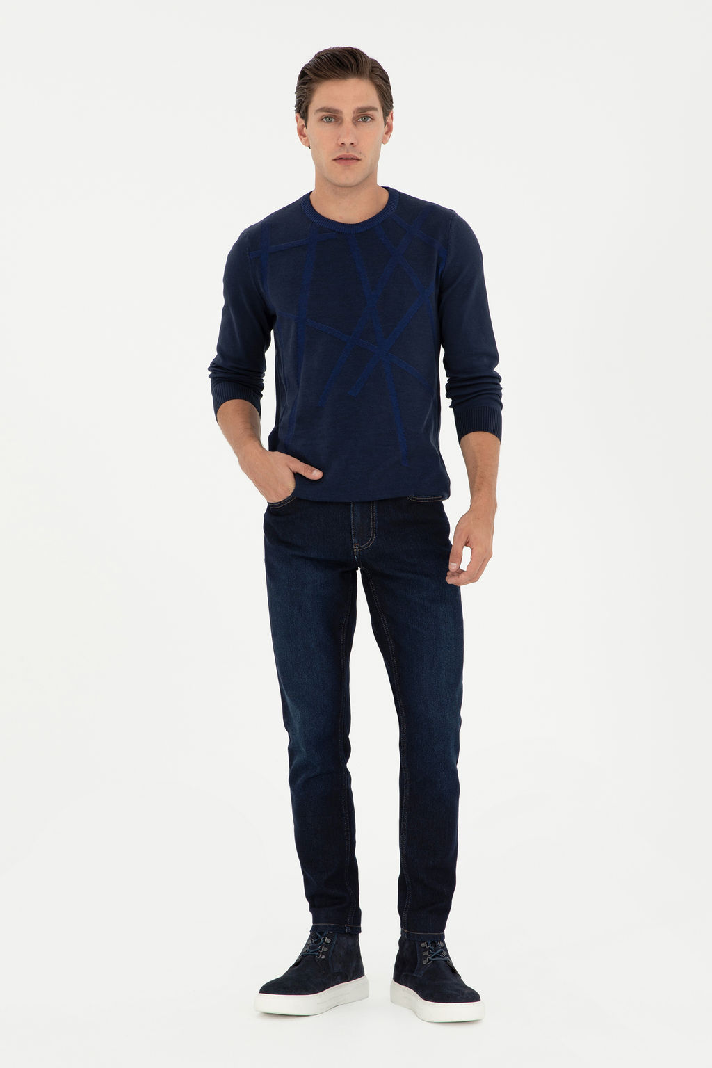 Мужской темно-синий свитер Неожиданная скидка в корзине - U.s. polo assn фото 18