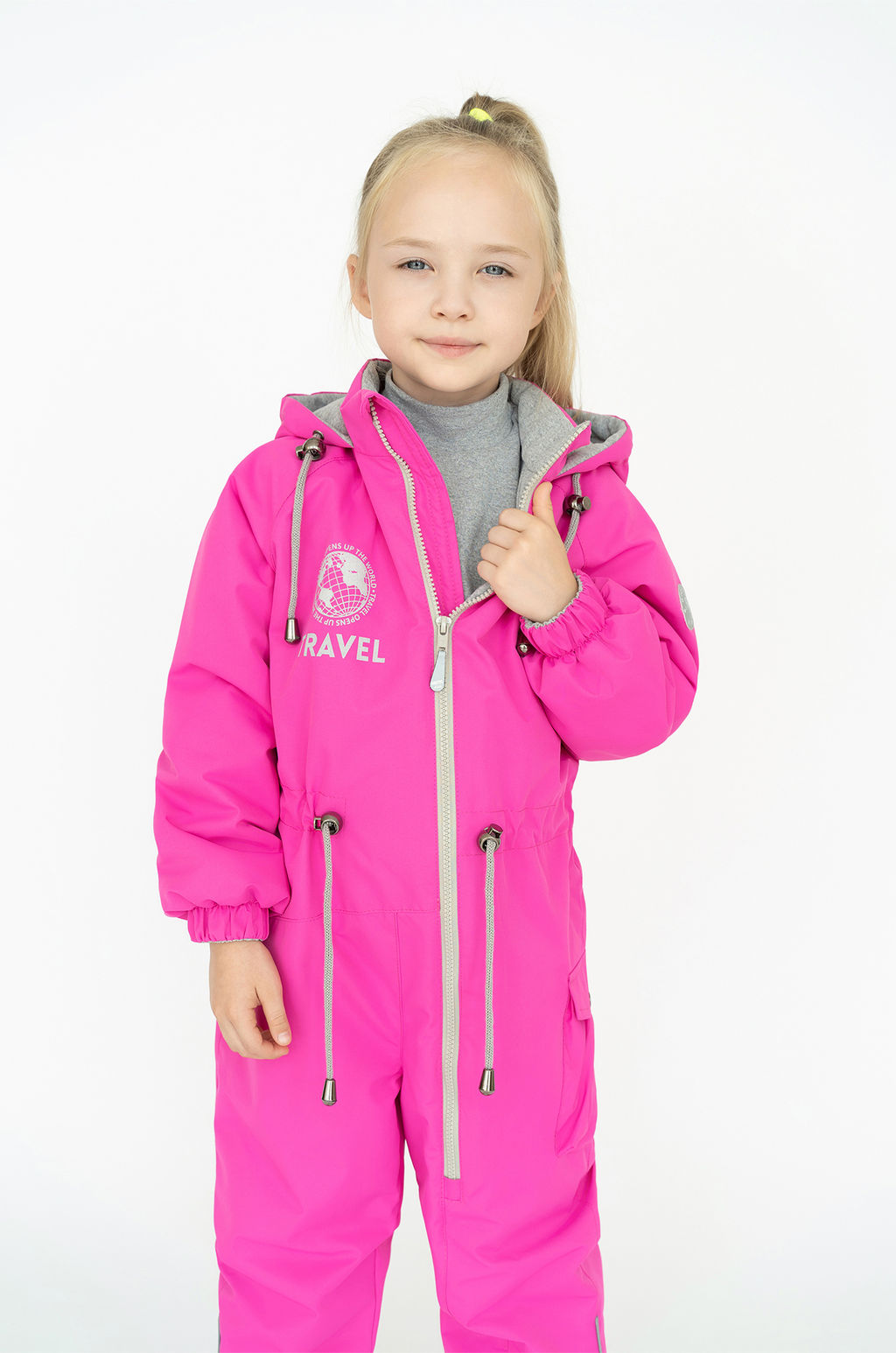 Комбинезон демисезонный розовый