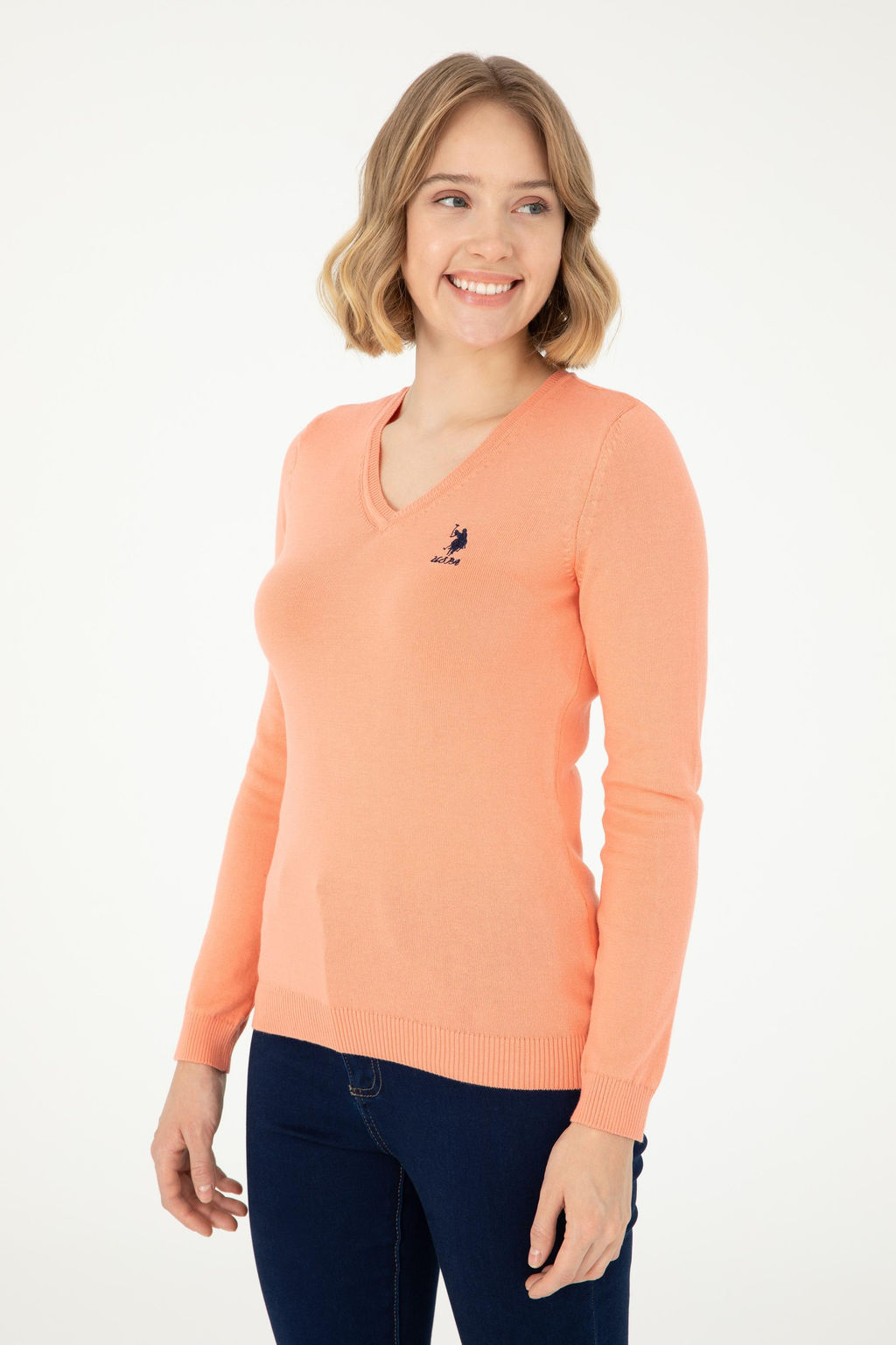 Женский базовый свитер с лососем Неожиданная скидка в корзине - U.s. polo assn фото 3