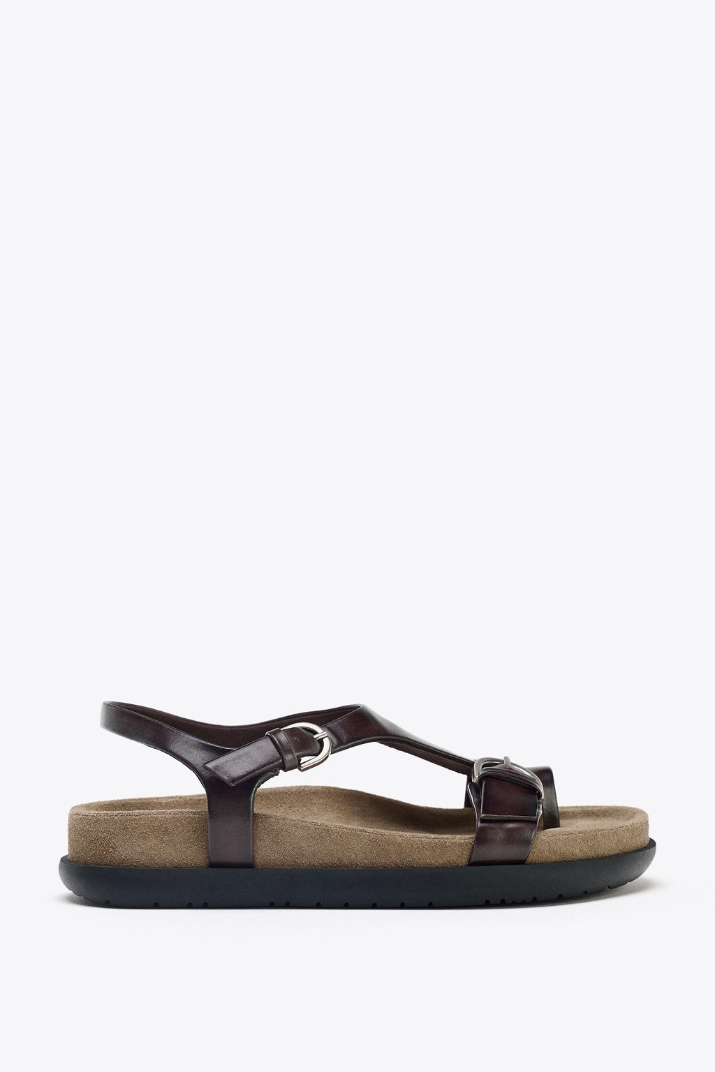FLAT LEATHER SANDALS - Zara фото 8