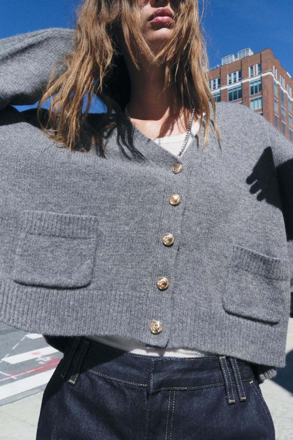 100% WOOL BASIC CARDIGAN - Zara фото 4