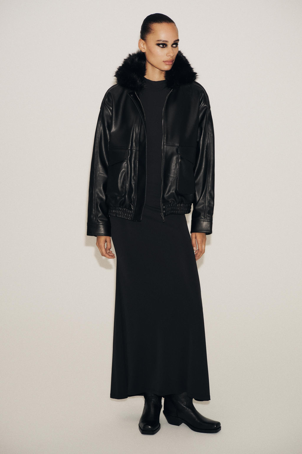 HALTER OPEN BACK MAXI DRESS - Zara фото 5