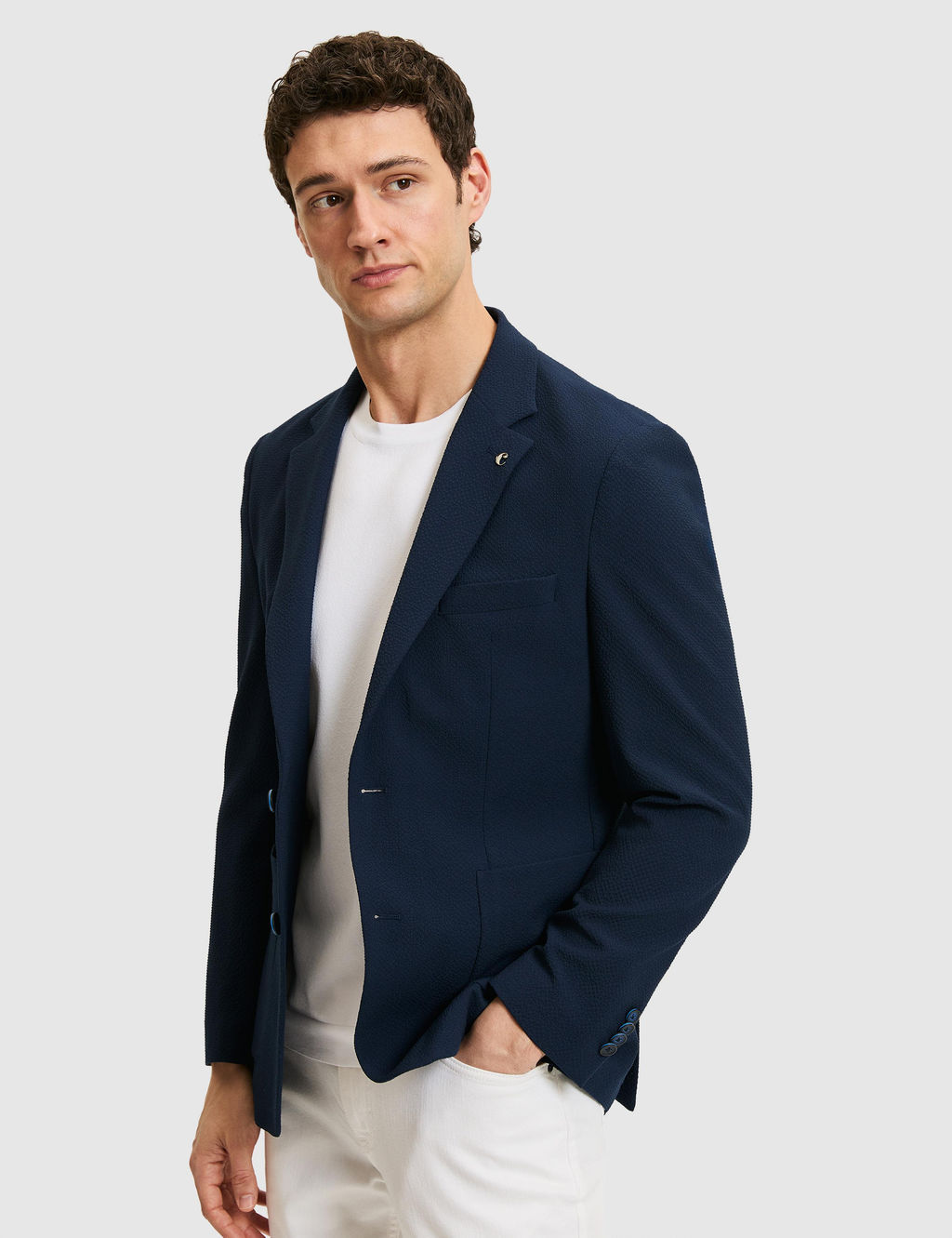 Lacivert Slim Fit Ceket