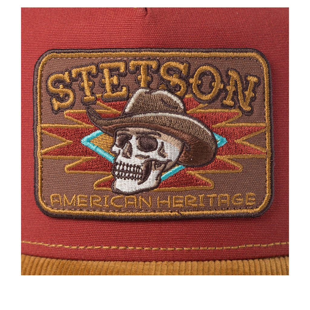 Бейсболка STETSON арт. 7741106K TRUCKER CAP SKULL (кирпичный / горчичный)  фото 4
