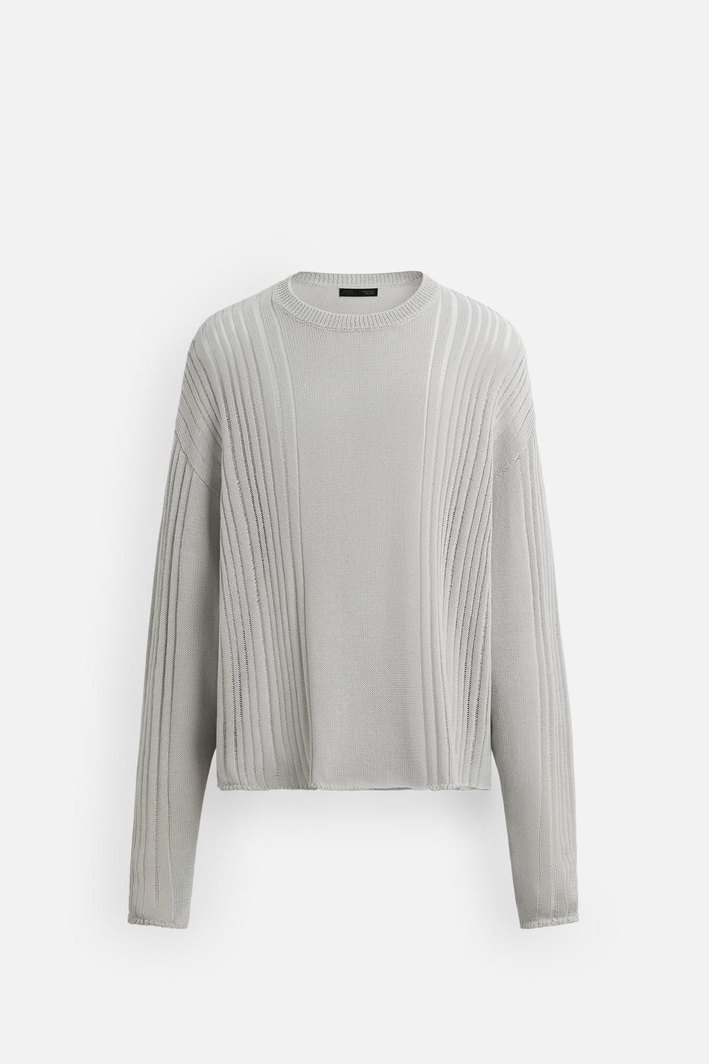 OPEN KNIT TEXTURED SWEATER - Zara фото 7