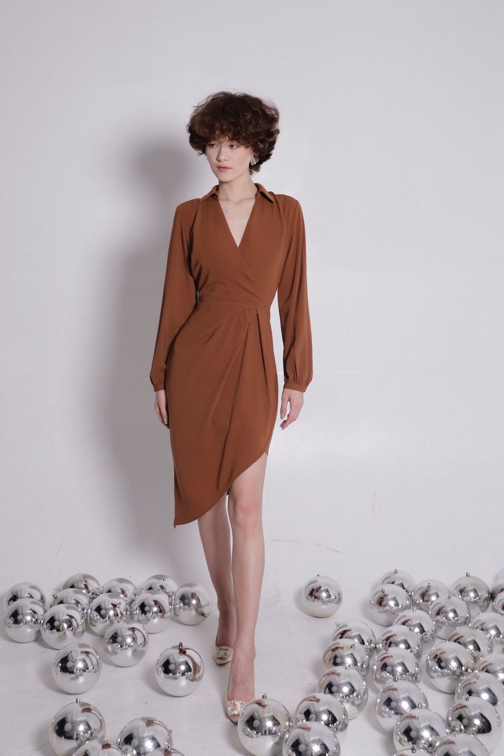 11387 Платье с запахом кофе - Martichelli фото 7