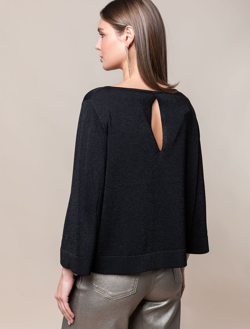 Тонкий джемпер из вискозы с мягким люрексом