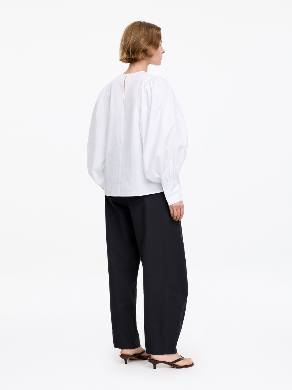 Blusa de algod?n con mangas abullonadas - H&m фото 2