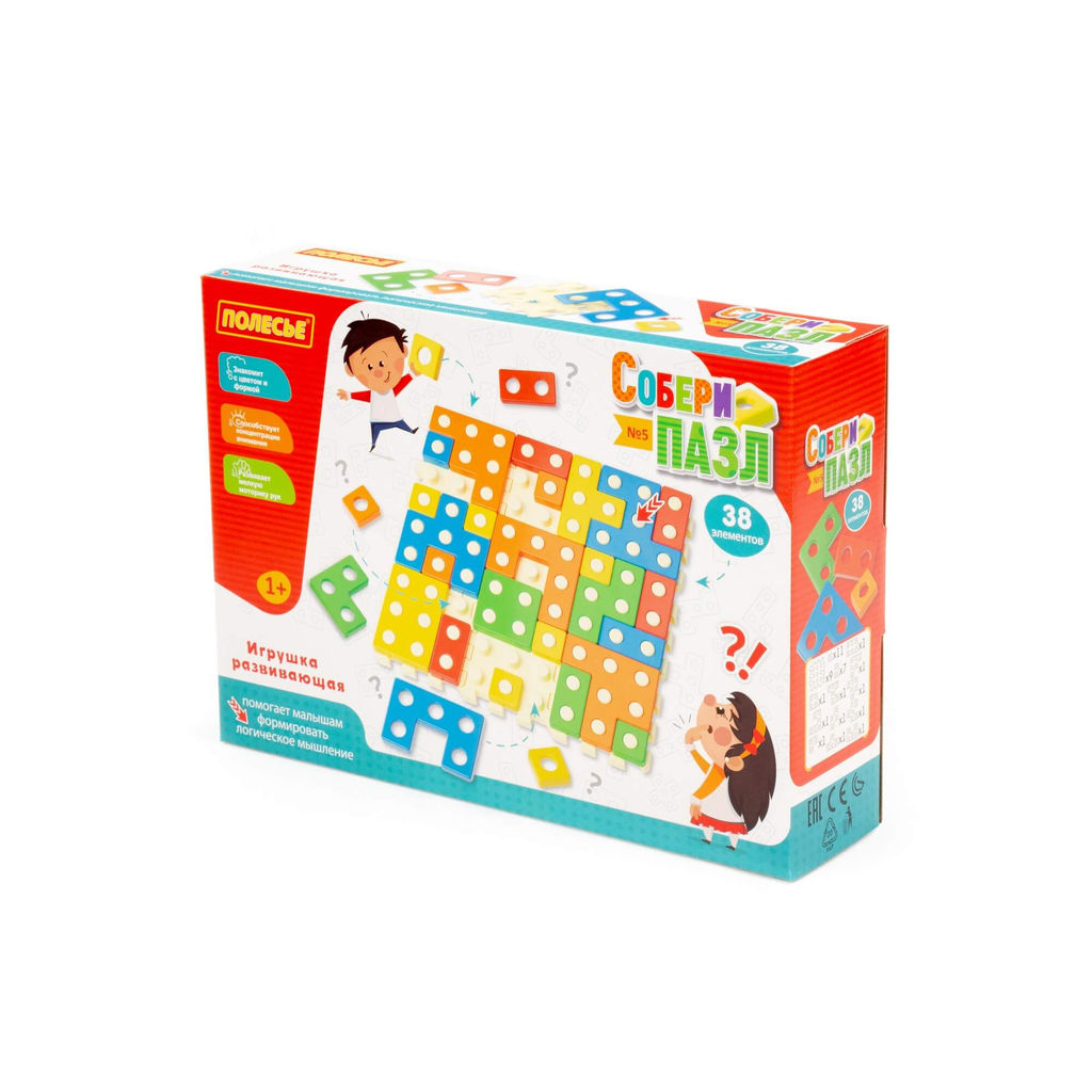 Игрушка развивающая Собери пазл №5 (38 элементов) (в коробке) - Полесье фото 9