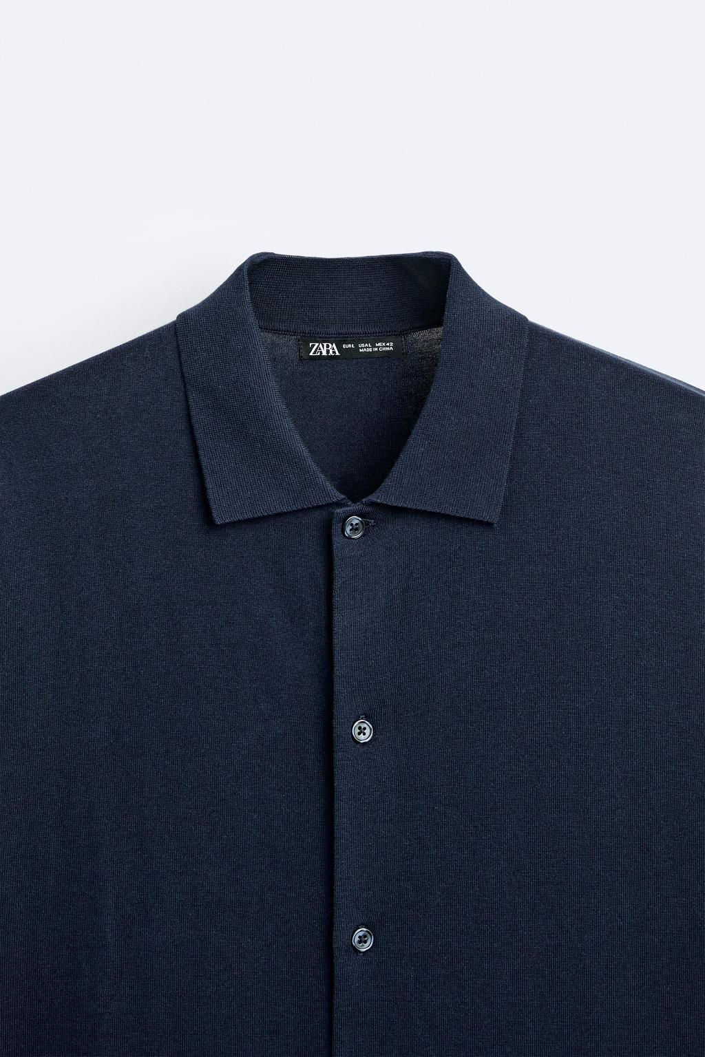 KNIT COTTON - LYOCELL SHIRT - Zara фото 8