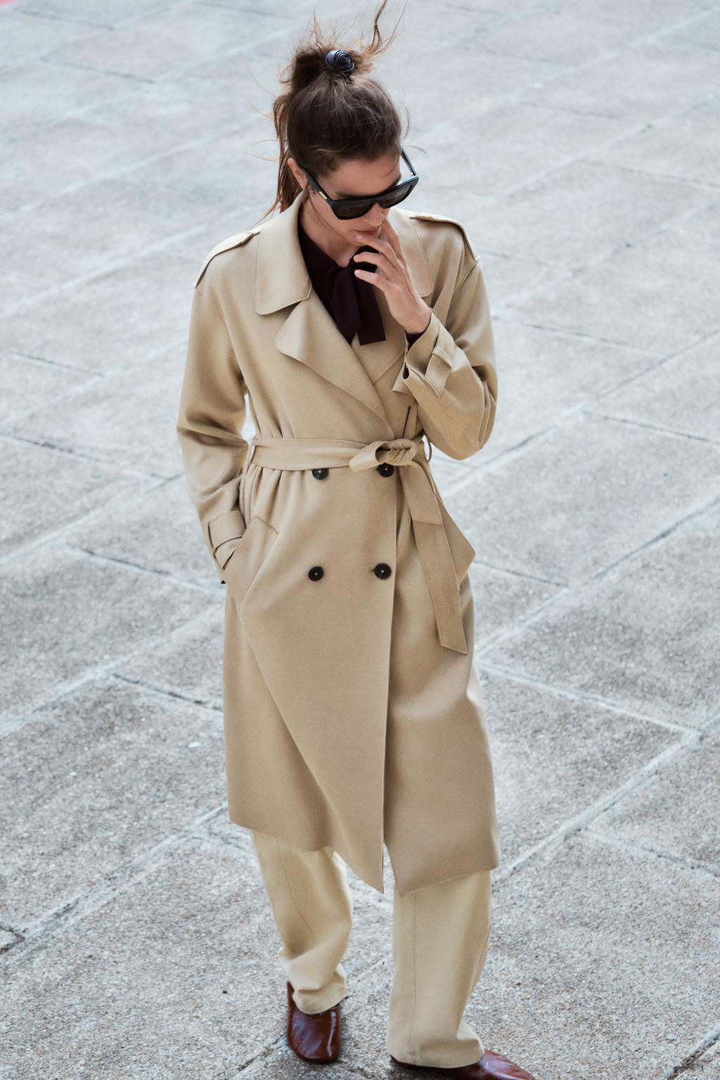 FAUX SUEDE TRENCH COAT - Zara фото 10