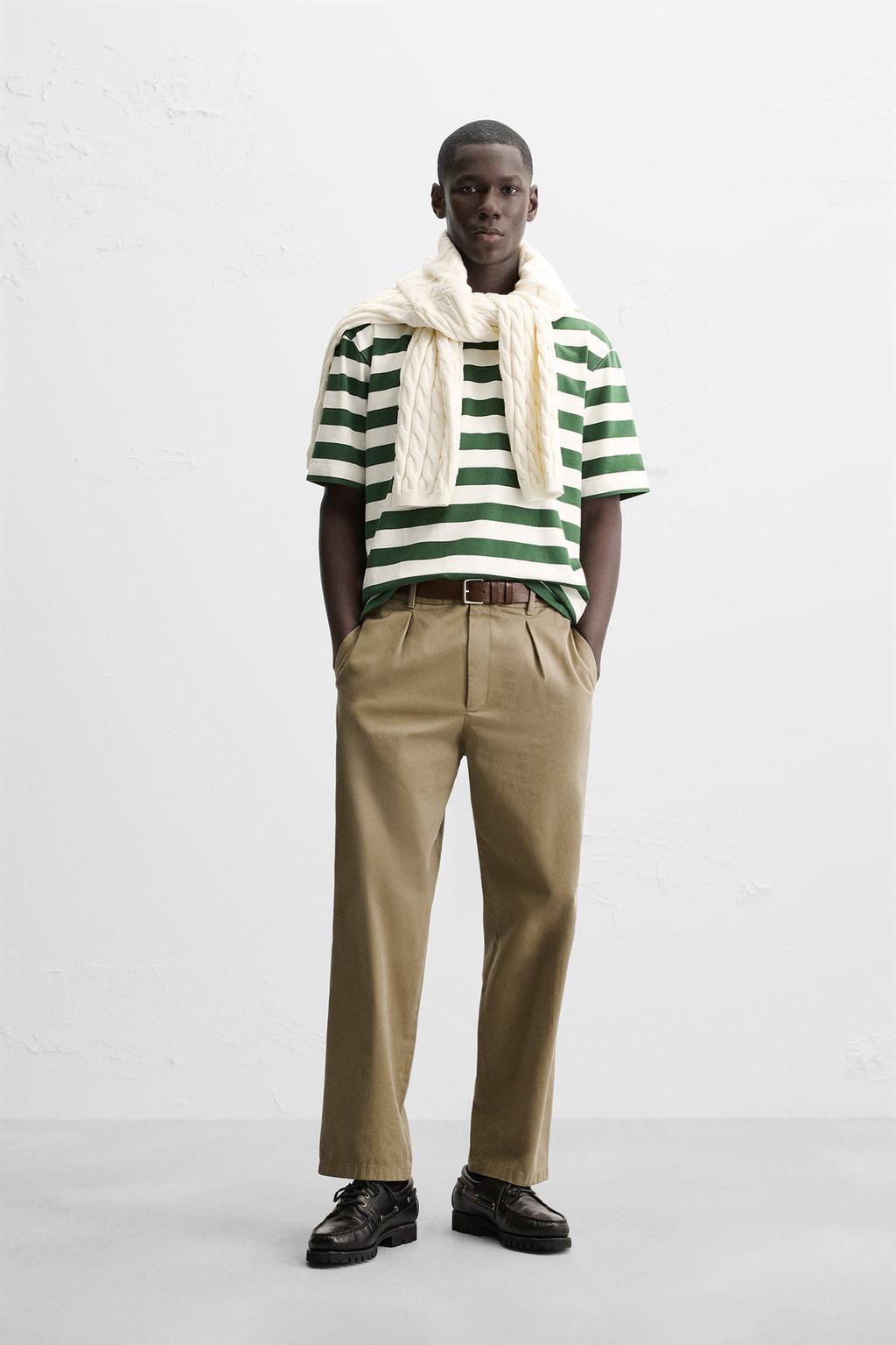 STRIPED JACQUARD T-SHIRT