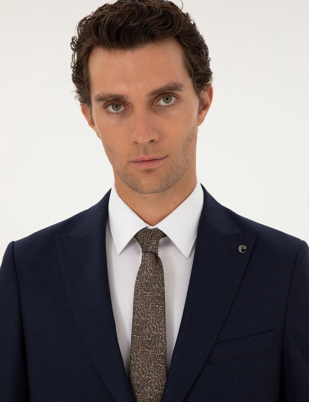 Темно-синий приталенный костюм - Cacharel фото 2