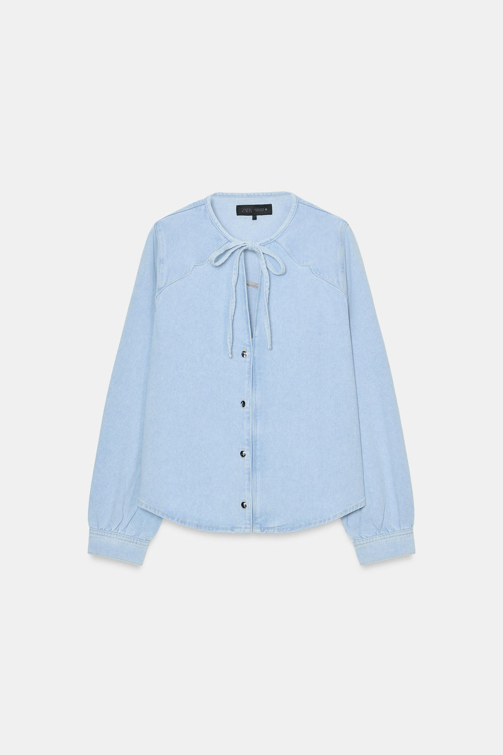 CAMISA Z1975 DENIM LAZO / Azul claro - Zara фото 6