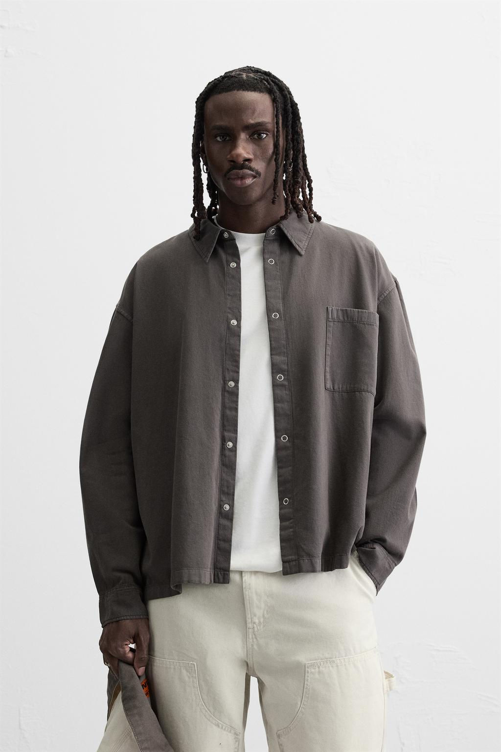 LIGHTWEIGHT DENIM SHIRT - Zara фото 2