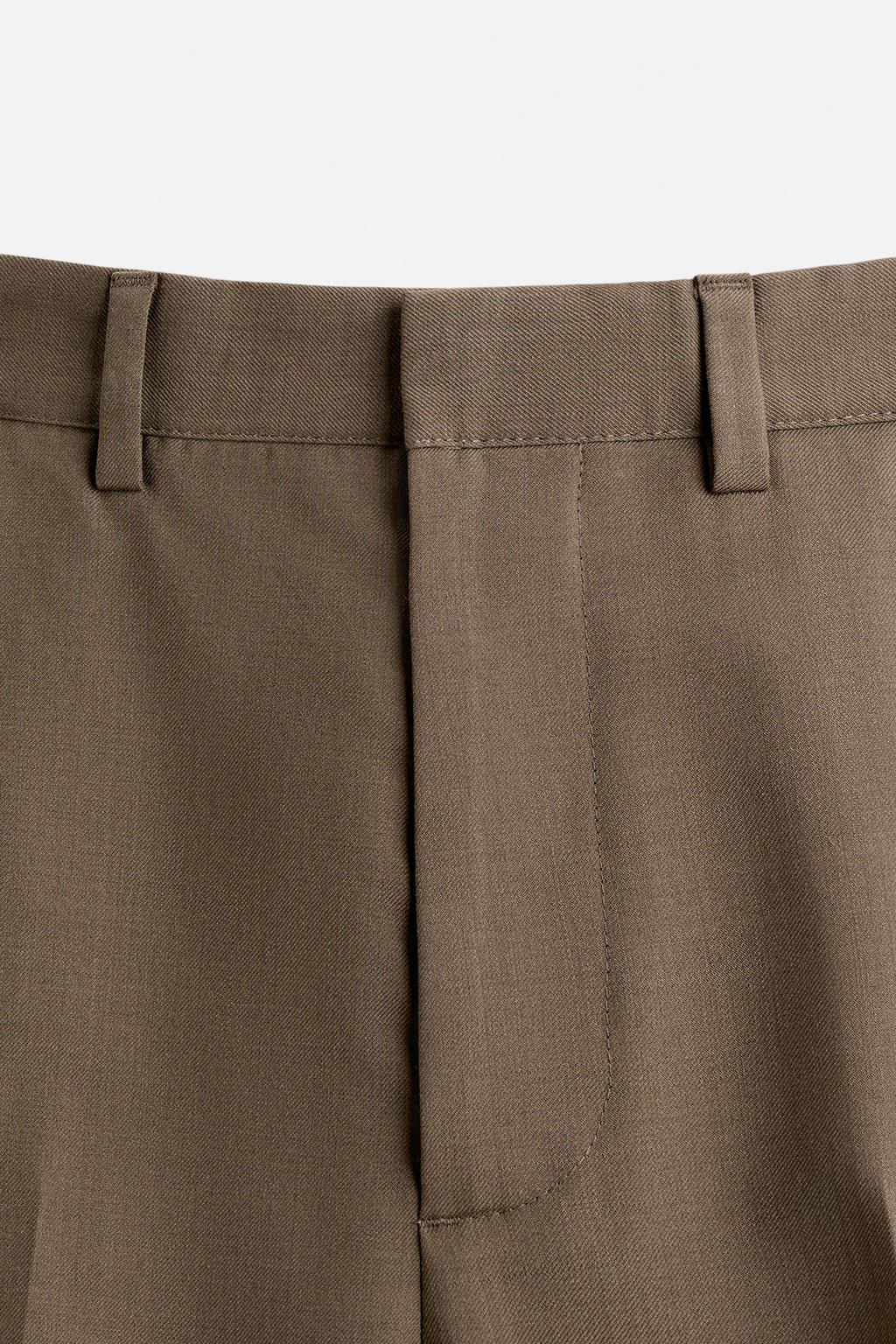 STRAIGHT-LEG WOOL BLEND TROUSERS - Zara фото 8