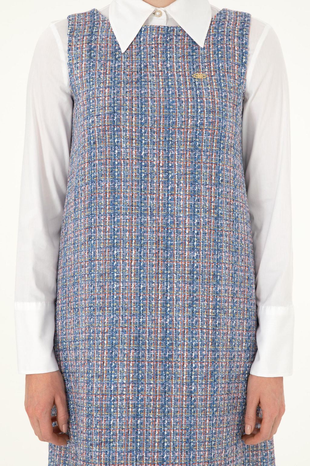 Женское синее тканое платье Неожиданная скидка в корзине - U.s. polo assn фото 5