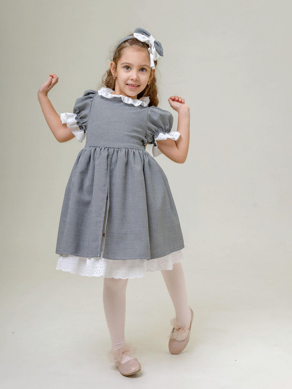 ДЛ 26-2 платье для девочки Забава серый