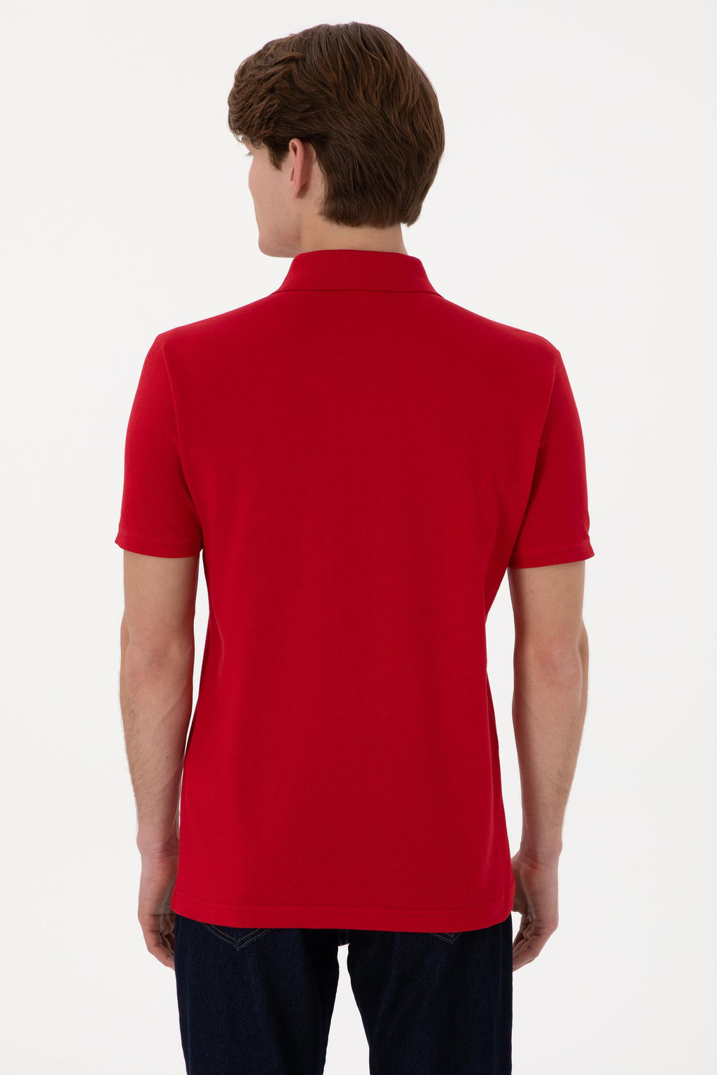 Erkek Slim Fit Polo Yaka K_rm_z_ Basic Ti__rt - U.s. polo assn фото 5