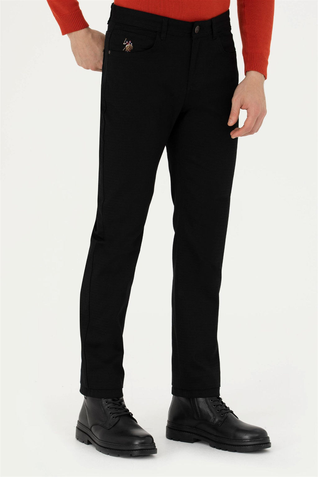 U. S. Polo Assn / Мужские черные брюки из плотной ткани - U.s. polo assn фото 9