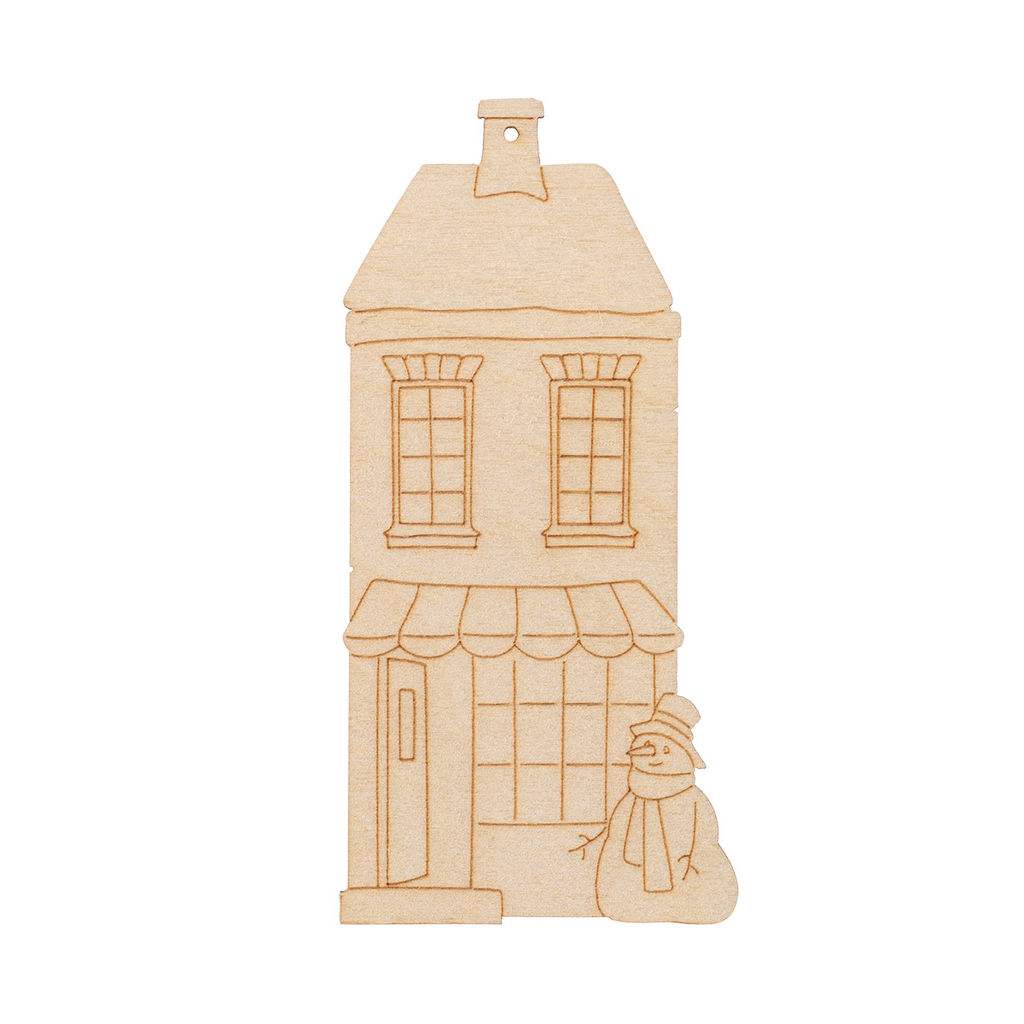 Заготовка для декорирования Mr. Carving ВД-1263 Подвеска Домик фанера 0.3 см 01 Домик 4.5*9  фото 3