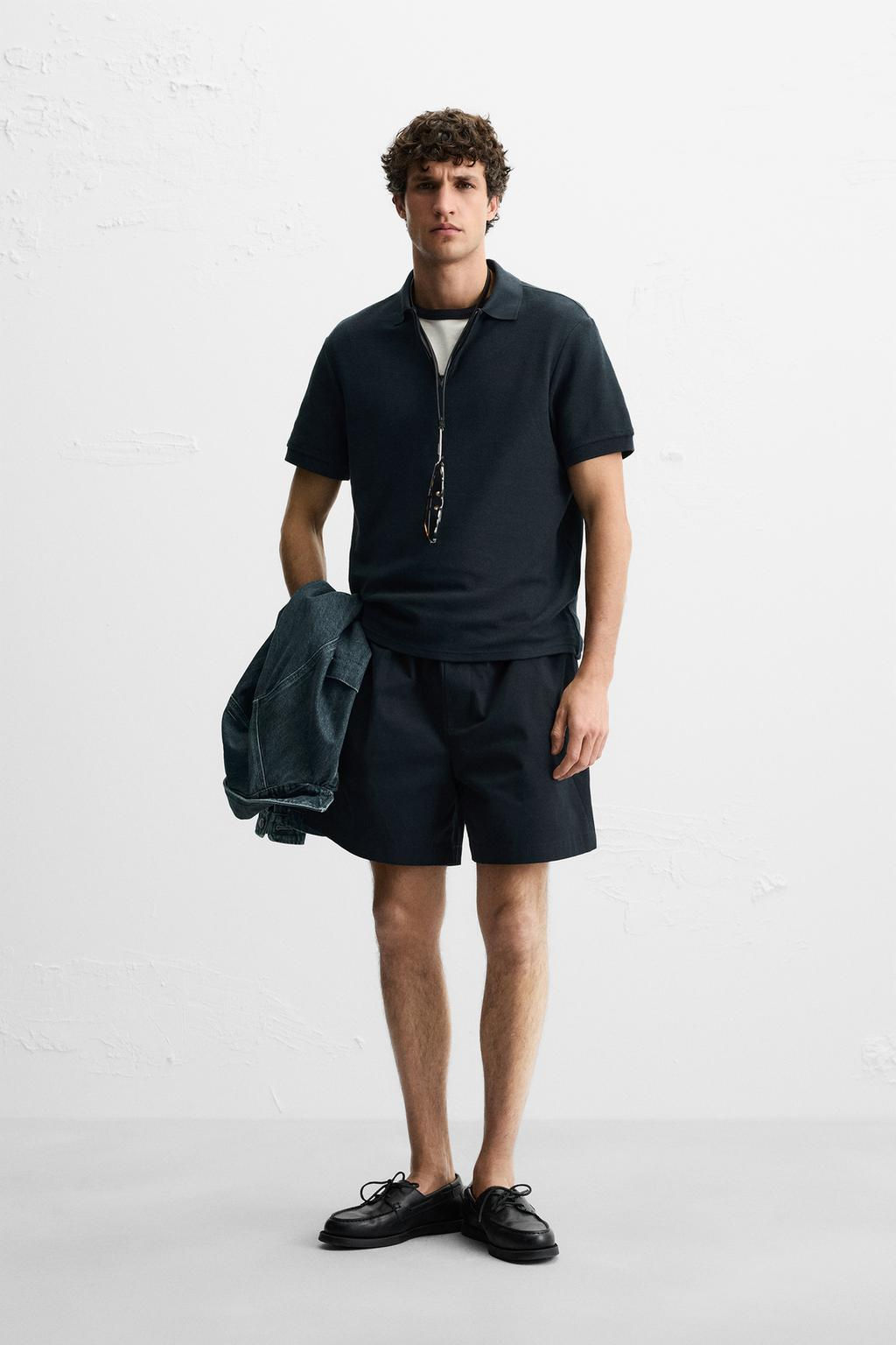 QUARTER-ZIP POLO SHIRT - Zara фото 9