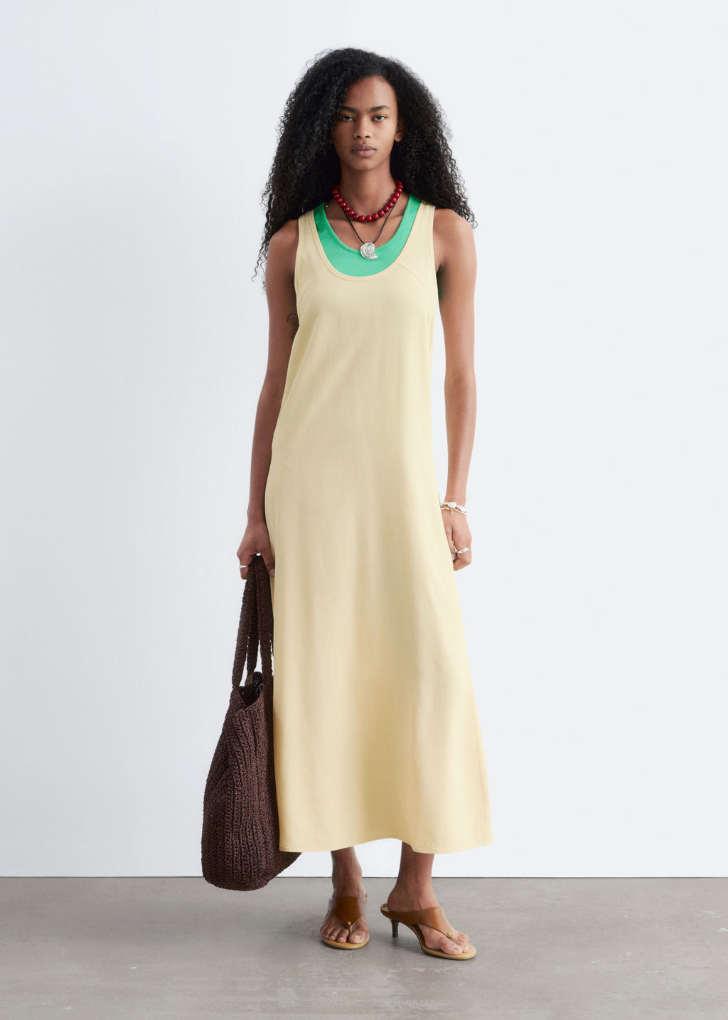 Vestido midi con escote redondo - H&m фото 3