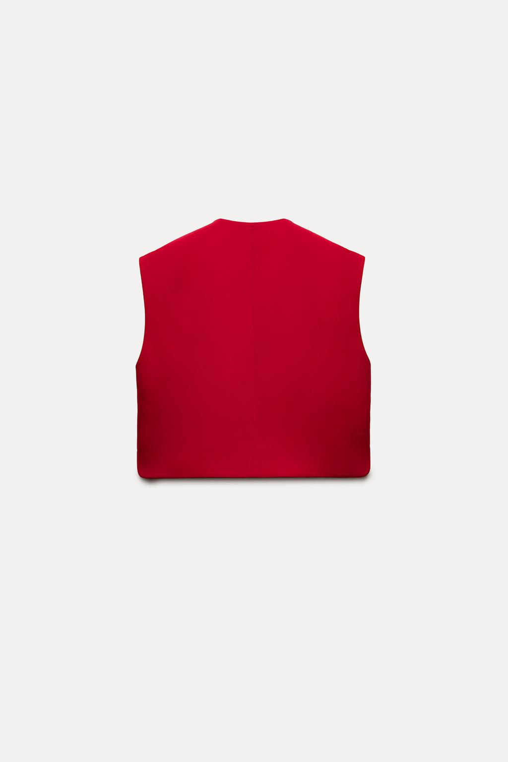 ZW COLLECTION BUTTONED WAISTCOAT TOP - Zara фото 9