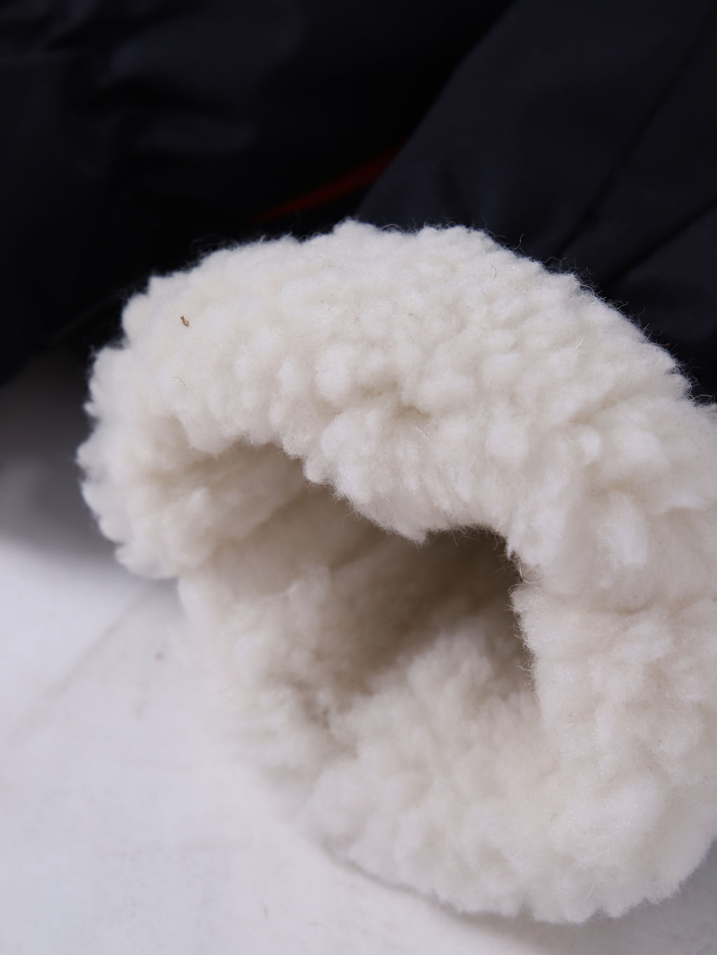 Варежки с мехом синий