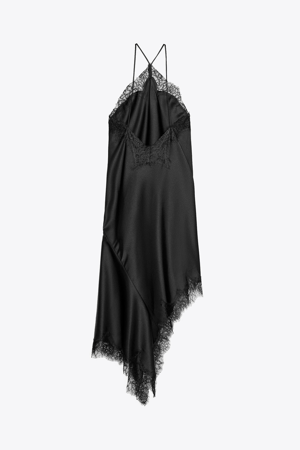 ZW COLLECTION SATIN LACE DRESS - Zara фото 15