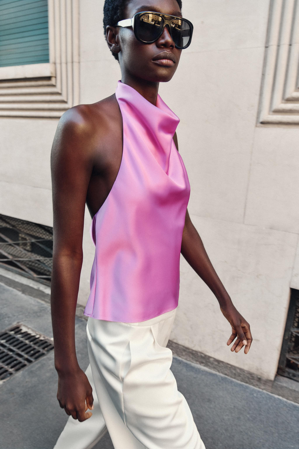 TOP HALTER SATINADO / Rosa / Lila - Zara фото 2