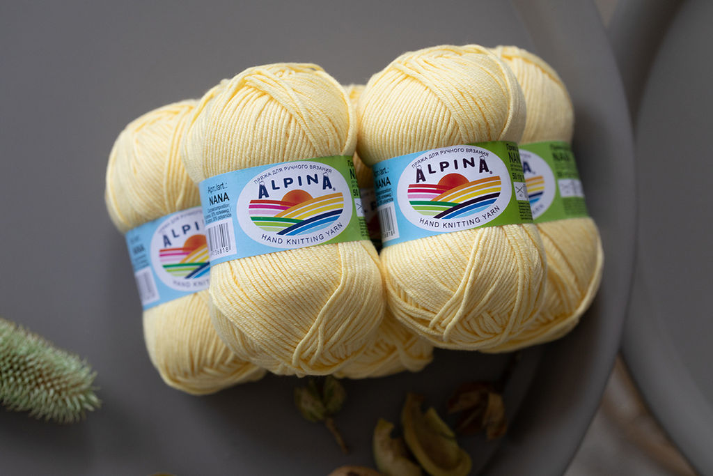Пряжа ALPINA NANA 70% хлопок, 30% полиамид 10 шт. х 50 г 105 м  10 м