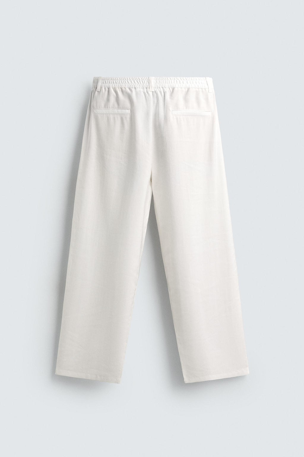 PANTAL?N FLUIDO PLIEGUES LATERALES / Blanco roto - Zara фото 8