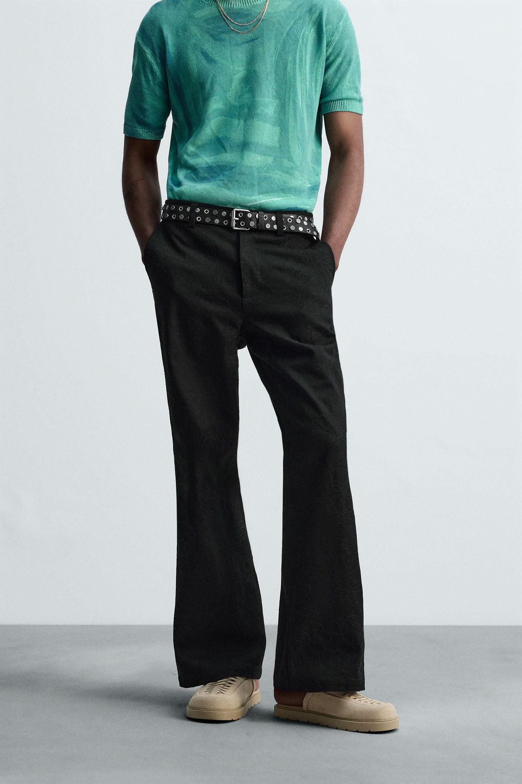 FLORAL EMBROIDERY TROUSERS - Zara фото 12