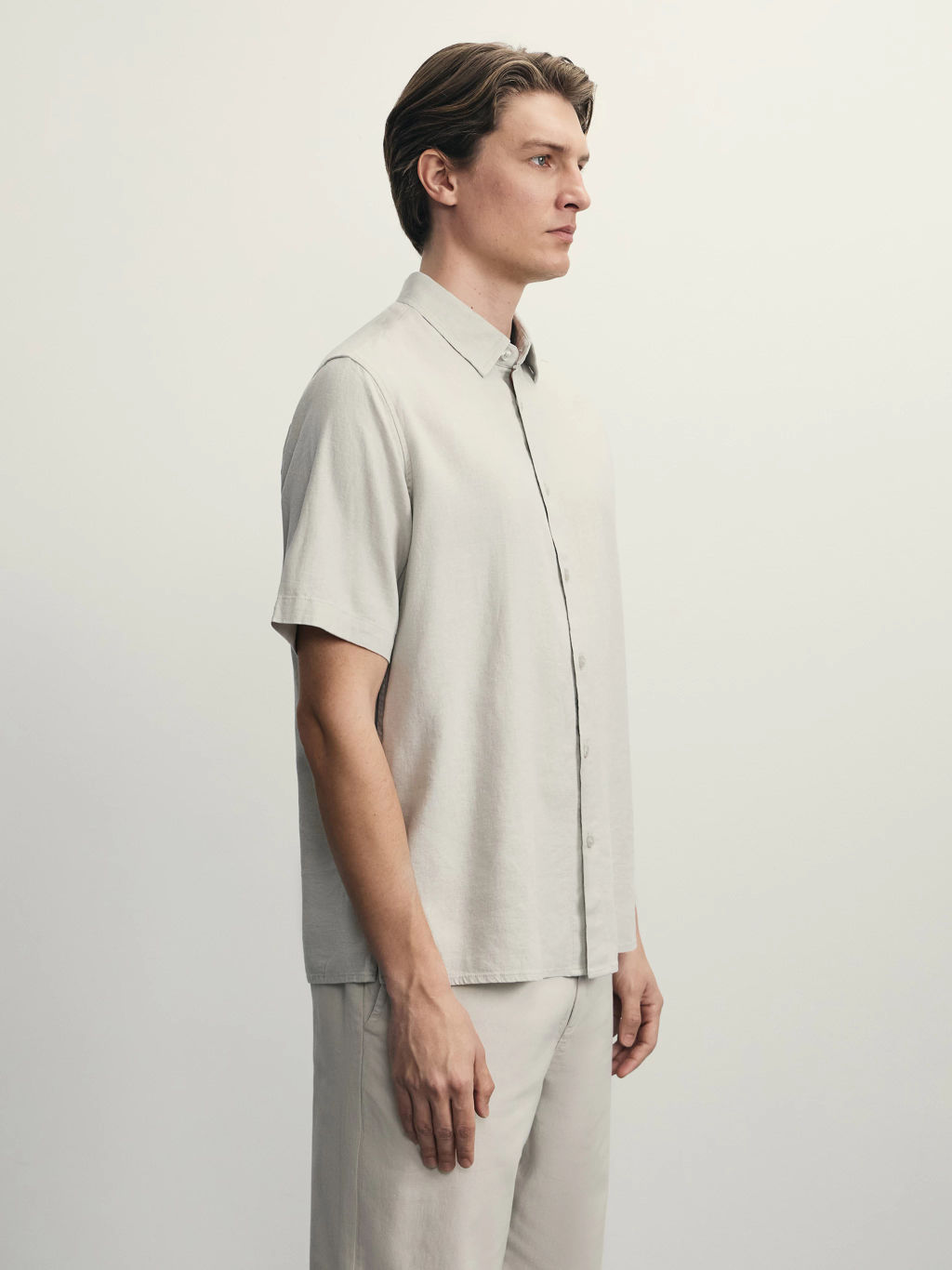 Рубашка regular fit со льном / Zarina фото 4