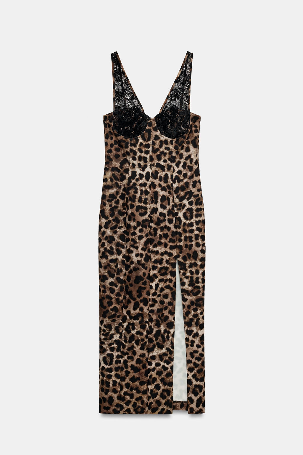 ANIMAL PRINT LACE MIDI DRESS - Zara фото 8