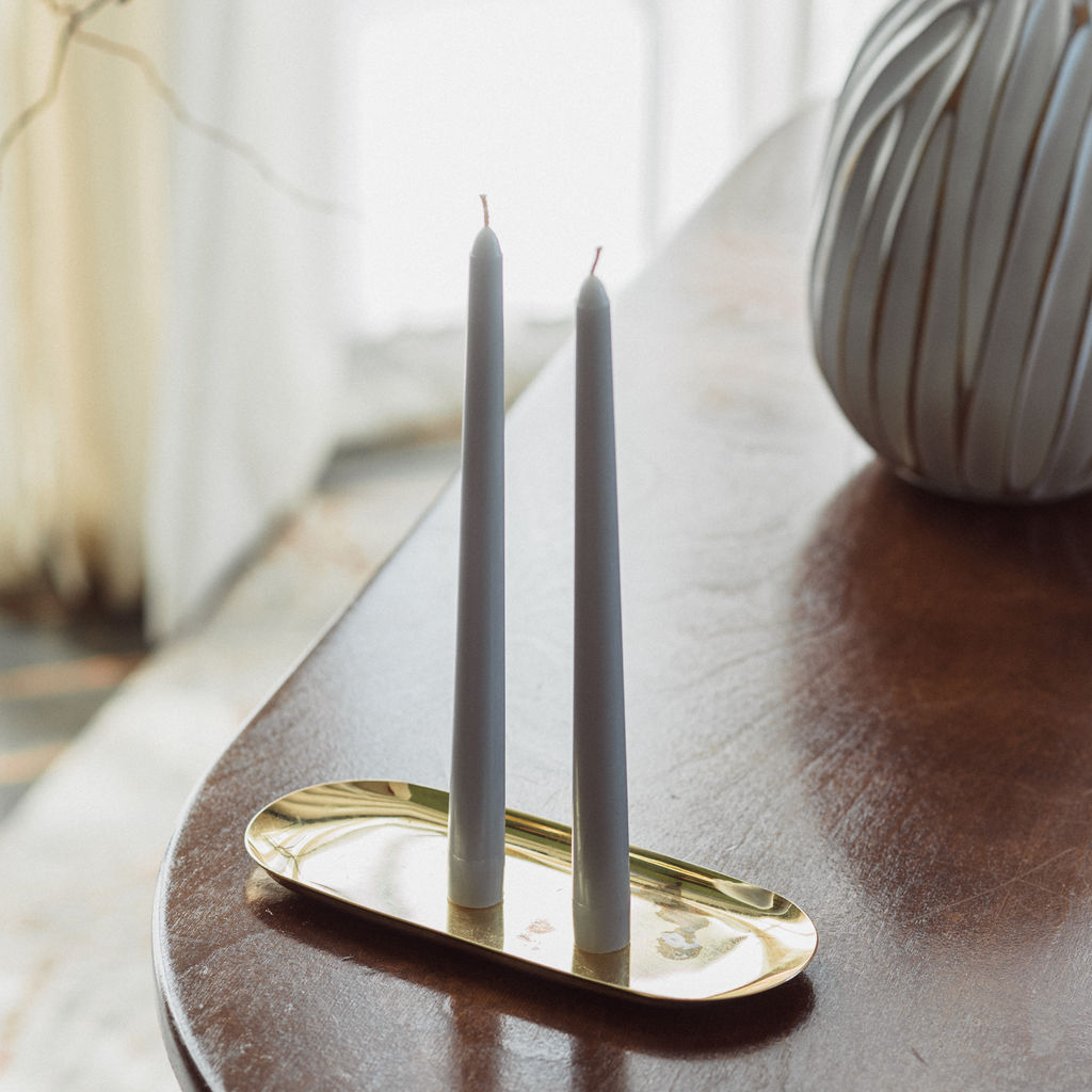 Набор свечей столовых 255мм 2шт Светло-серый - Уютности фото 3