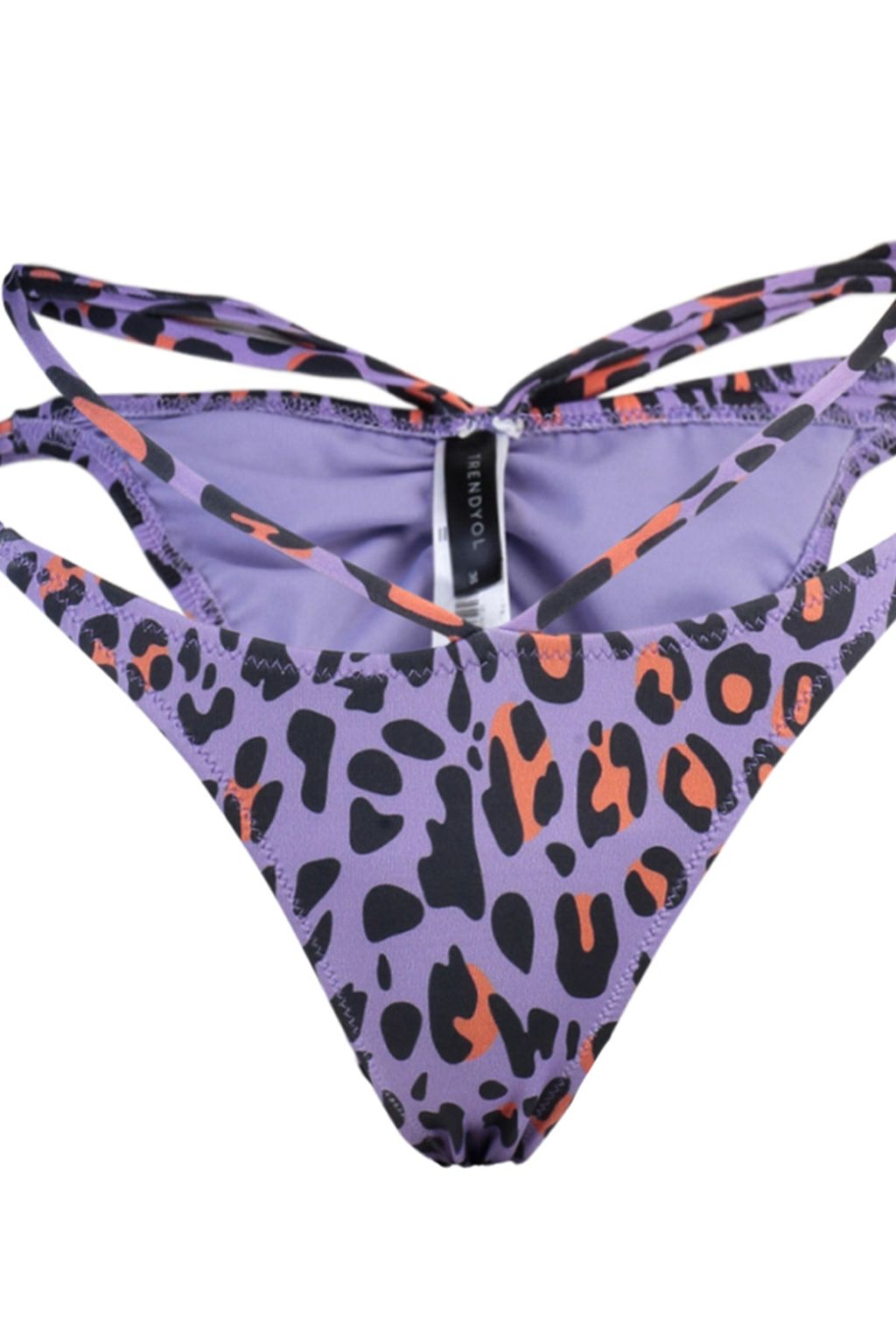 Leopar Desenli Biyeli High Leg Brazilian Bikini Alt? TBESS23BA00051